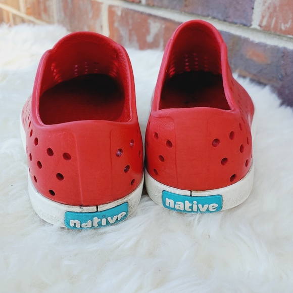 Native Red White Jefferson Slip On Sneaker 9 - Picture 6 of 10